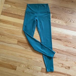 Teal winder under leggings